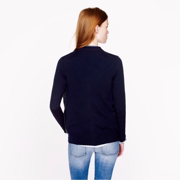 J Crew Collection leather-front cardigan - Picture 4 of 11